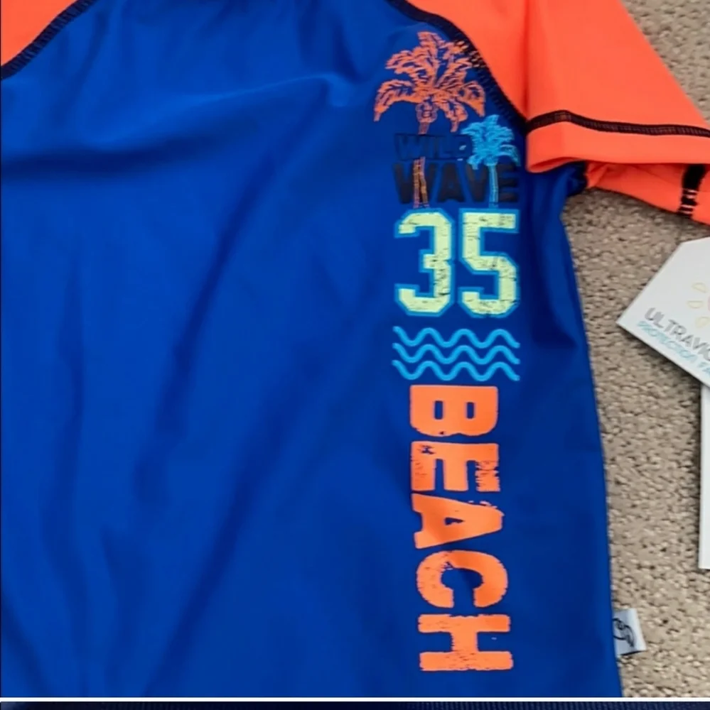 NWT Flapdoodles short sleeve rash guard 3T